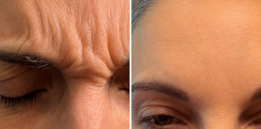 Anti-wrinkle smooth forehead result